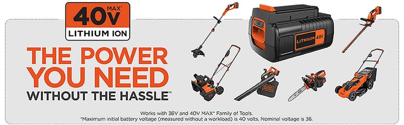 BLACK+DECKER Leaf Blower Cordless Leaf Vacuum and Mulcher Combo Kit, Battery and Charger Included, 40V 120 mph Air Speed, 6-Speed Dial, Built-in Scraper with Collection Bag (LSWV36)