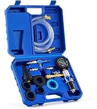 Orion Motor Tech Coolant Pressure Tester Kit, 31pc Master Coolant Vacuum Refill Kit with 23 Radiator Adapters, Radiator Cooling System Pressure Tester Kit with Vacuum Pump Vacuum Purge & Refill Tool