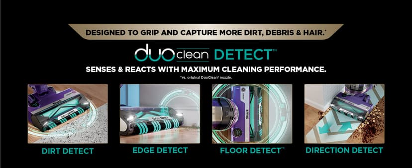 Shark POWERDETECT Upright Vacuum Cleaner with HEPA Filter, Heavy Duty Vacuum with Powerful Suction for Pet Hair Pickup, DuoClean Technology, Powered Lift-Away, Ideal for Carpets & Hardfloors, AZ4002