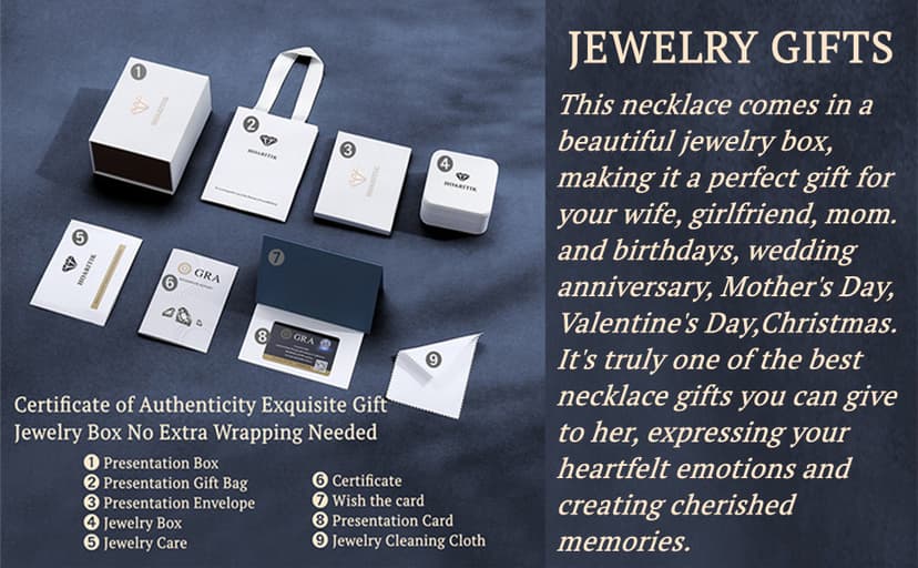 Heart Pendant Gold Necklace for Women Moissanite Lab-Created Gem I Love You Wedding Anniversary Birthday Christmas Valentine Engagements Mothers Day Jewelry for Wife Her Girlfriend Mom Daughter