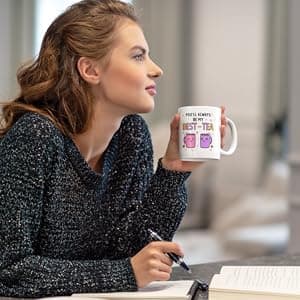 Gossby Friend Coffee Mug - BEST-TEA - Gifts for Best Friend Women - Christmas Friendship Gift for Female Friend - Best Friends Birthday Gift - Besties BFF Gifts - 11oz White Ceramic Cup