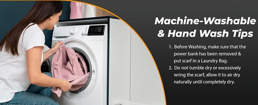 Genovega Women Men Heated Scarf with 6000mAh Battery,Portable Power Bank for Long Lasting Graphene Heating,Winter Warm Gifts