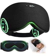 LC-dolida Sleep Headphones, 3D Sleep Mask Bluetooth Wireless Music Eye Mask, Sleeping Headphones for Side Sleepers Sleep Mask with Bluetooth Headphones Ultra-Thin Stereo Speakers Perfect for Sleeping