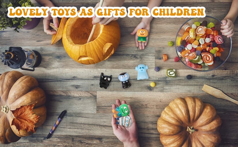 New 6 Packs-Halloween Squishies Toys Slow Rising Party Favors:Pumpkin,Zombie,Black Cat,Mummy,Vampire,Ghost Halloween Treat Bag Classroom Prizes,Stress Relief Toys for Kids Toddlers Gift