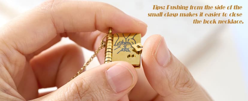 RANKEEF My Little Star Book Necklace - My Incredible Daughter Book Necklace Daughter Gifts from Dad Mom Mother Adjustable Silver 18k Gold Jewelry Openable with 6 Pages Gifts of Love