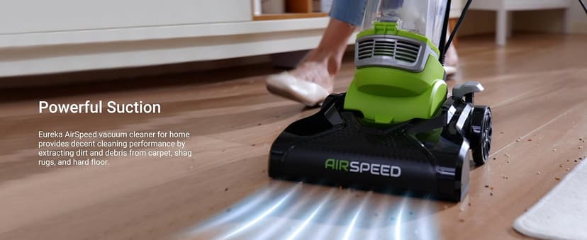 Eureka Airspeed Ultra-Lightweight Compact Bagless Upright Vacuum Cleaner, NEU10AE4, Green