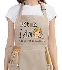 Miracu Funny Cooking Aprons for Men Husband - Christmas, Santa, Birthday Funny Male Gifts for Mens Best Friend, Gifts for Male Friends Guy Boyfriend Chef Man Him - Grilling Grill BBQ Apron w/Pockets