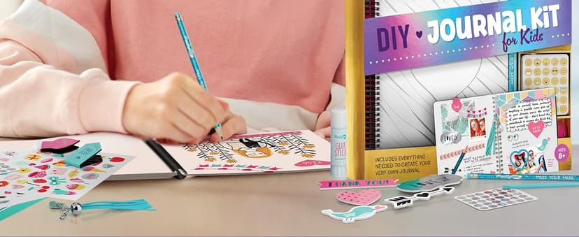 Pretty Me DIY Journal Kit for Girls - Gift for 8-14 Year Old Girl - Cool Birthday Gifts Ideas for Teens - Fun, Cute Art & Crafts Kits for Tween Teenage Kids- Scrapbook & Diary Supplies Toy Set