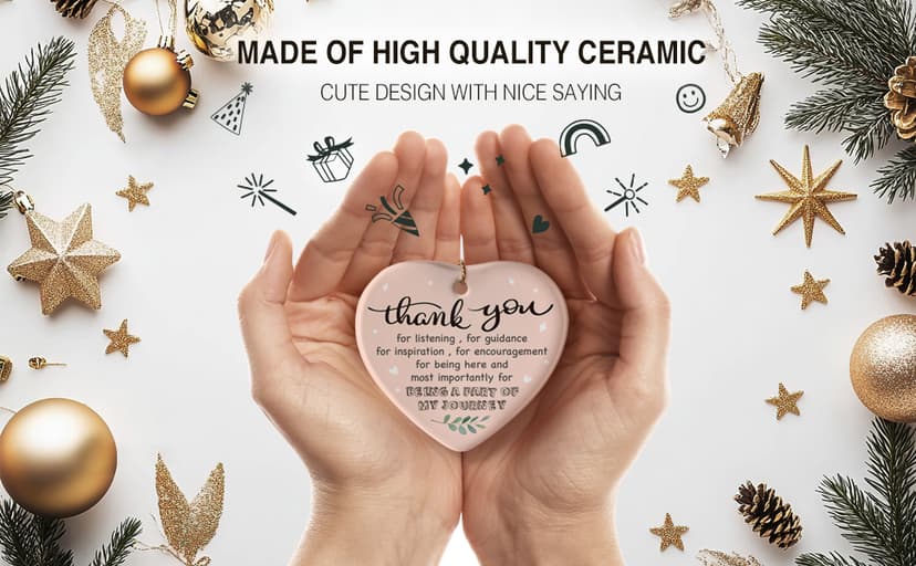 YZEXEZY Thank You Being A Part of My Journey Ornament Keepsakes- Appreciation Gifts,Thank You Gifts Farewell Gift for Women Friends Manager Coworkers Boss Teacher with Gift Box