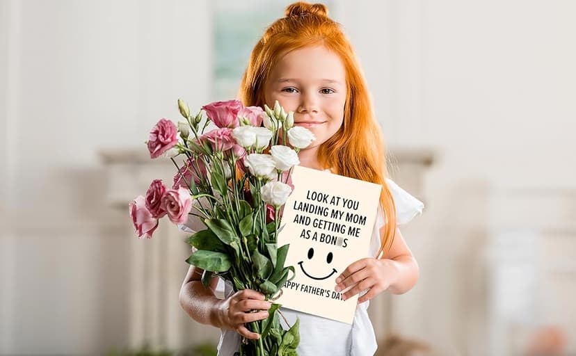 Step Dad Father's Day Gifts, Funny Fathers Day Card from Step Daughter Son Kids, Best Gag Gifts for Stepdad Bonus Dad Who Wants Nothing, Personalized Presents for Dads Father In Law Daddy Gift Ideas