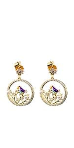 Earrings for Women Spiral threader earrings hand bent dangle earrings for women,suitable for gift giving, perfect for your birthday party, Christmas, gift giving.