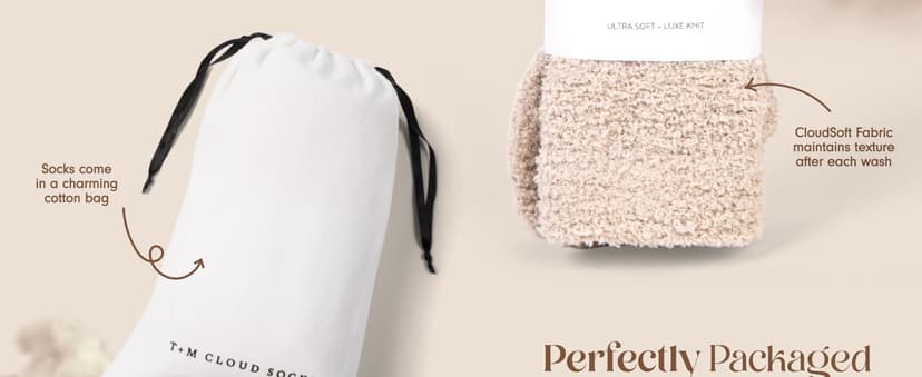 Unboxme Gifts Warm & Cozy Ultra-Luxe Cloud Sock for Women & Men - Super Soft Luxurious Fabric Sleep Socks