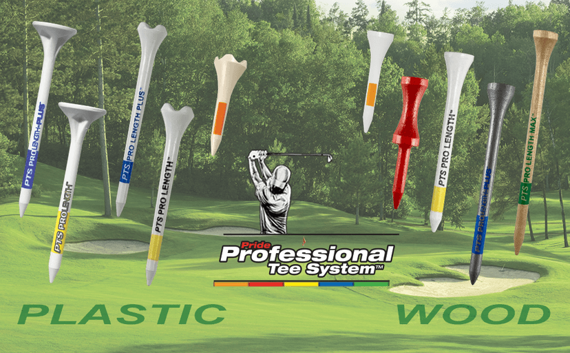 Pride PTS Wood Golf Tees - 135 Count, 3-1/4 Inch - 1 Brand on Tour - Best for Drivers & Woods - Improve Distance and Accuracy
