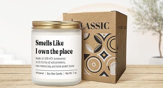 Niyewsor House Warming Gifts, New House/Home Candle, Best Housewarming Gift 2026, Closing Gifts for Home Buyers, New Homeowner, First Apartment Essentials, Handmade, 7oz