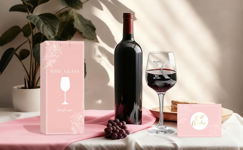 Monogrammed Wine Glass Gifts for Women, Personalized A-Z Wine Glass, Custom Gifts for Women, Unique Birthday Christmas Mother's Day Gift for Her, Mom, Wife, Friends