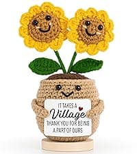 Gifts for Mom from Daughter Son - Cute Christmas, Mothers Day, Birthday Gifts for Moms - 5.51'' x 4.13'' Knitted Positive Tulip Flowers Mom Crochet Doll