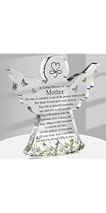 Jetec Bereavement Gift Acrylic Heart Sympathy Memorial Condolence Gift for Loss of Loved One Remember Me Grieving Present for Remembrance Table Decor(6 x 6 x 0.6 Inch)