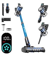 Cordless Vacuum Cleaner, 650W 55KPa 60Mins Vacuum Cleaners for Home, 8-in-1 Stick Vacuum with Charging Dock Station, Powerful Suction, Rechargeable, Versatile for Carpet, Hard Floor, Pet Hair