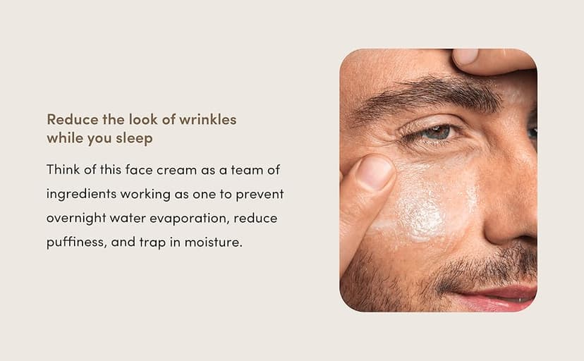 hims Goodnight Wrinkle Cream - Hydrating Men's Face Moisturizer with Hyaluronic Acid, Shea Butter & Caffeine - Reduces Wrinkles While You Sleep - 1 fl oz
