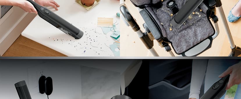 Shark WANDVAC Cordless Hand Vac, Lightweight, Versatile and Portable at 1.4 lbs., Powerful Suction for Pet Hair, Charging Dock, One-Touch Empty for Car & Home, Duster Crevice Tool, Black, WV201BK