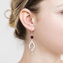 Bottled Up Designs Handmade Brass Drop Earrings, Sterling Silver, Eco Friendly, Recycled Vintage Bottles, Made in USA, Birthday Gifts, Mothers Day, Women, Anniversary