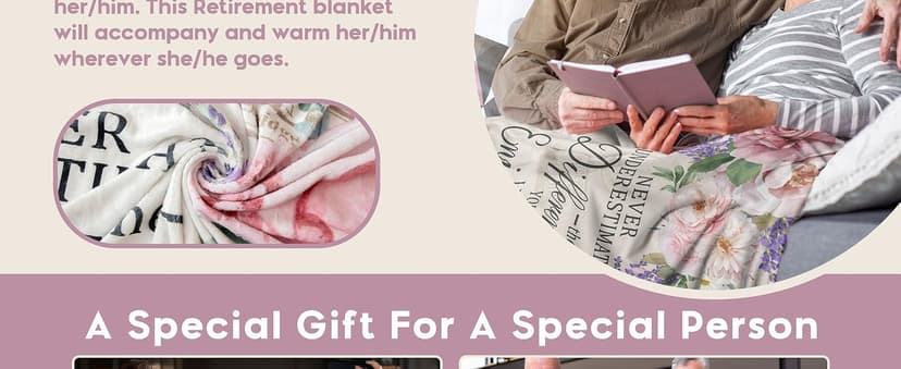 Retirement Gift for Woman, Retirement Blanket for Women/Men, Farewell Gifts for Coworkers, Going Away Goodbye Merch for Mom Grandma Throws Blankets 60"x50"