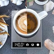 COSORI Coffee Mug Warmer & Mug Set for Desk, Cup Heater, Office & Christmas Gifts, 1°F Precise Temperature Control, Touch Tech & LCD Digital Display (77-194℉), 304 Stainless Steel, Silver/Black