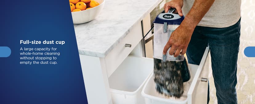 Shark Upright Vacuum, Navigator Lift-Away Deluxe with Large Dust Cup Capacity, HEPA Filter, Swivel Steering, Upholstery Tool & Crevice Tool, Blue, NV360