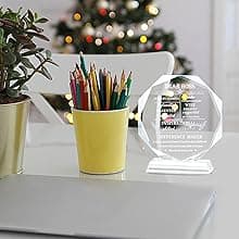 Movdyka Boss Gifts for Men Women Best Going Away Retirement Appreciation Gifts for Boss Lady Crystal Office Decor Plaque Gifts Boss Day Birthday to My Boss, Clear