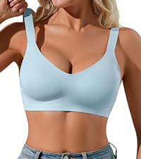 Wireless Seamless Jelly Bra for Women with Support - No Underwire Full Coverage Push Up Bras for Women