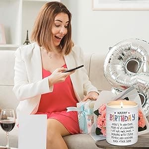 Unique Birthday Gifts for Women Friendship - Gifts for Best Friend Woman, Happy Birthday Candles for Bestie - BFF Gift for Women, Happy Birthday Gift for Friend Scented Candles