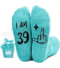HAPPYPOP Birthday Gifts Ideas for Women - Socks for 36 37 38 39 40 Year Old Woman, Birthday Gifts for Her