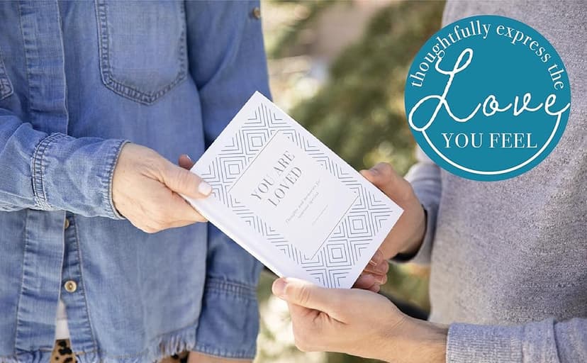 Gratbook You Are Loved Book, Personalized Why I Love You book, Easy Prompts to get your feelings on paper, Perfect for Mom, Wife, Sister, Boyfriend, Loved One, Quality Hardcover, 5 in x 7 in (White)