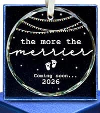 Grandparents Gifts - First Time Grandparents Gifts for Grandma, Grandpa - Baby Pregnancy Announcement Ornament for New Grandma - Grandpa to Be Ornaments 2026 - Ceramic Hanging Ornament
