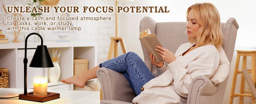 Modern Candle Warmer Lamp with Timer, Dimmable Candle Lamp Warmer, Men Women Christmas Birthday Gifts, Black Candle Warmer, Adjustable Candle Light Warmer, Cozy Living Room Bedroom Home Decor