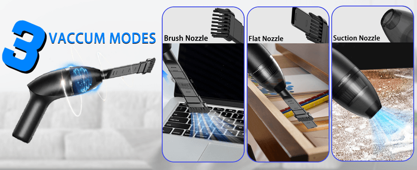 4.3Kpa Keyboard Vacuum Cleaner Mini:Handheld Computer Vacuum Cordless for Car Laptop Sewing Machine Portable Keyboard Vac USB Desk Crumbs Dust Cleaners