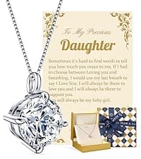 2-3 Ct Moissanite Double Heart Pendant Necklaces for Wife, 18K Gold Plated S925 Silver Jewelry for Women Girlfriend Mom Her on Anniversary Birthday
