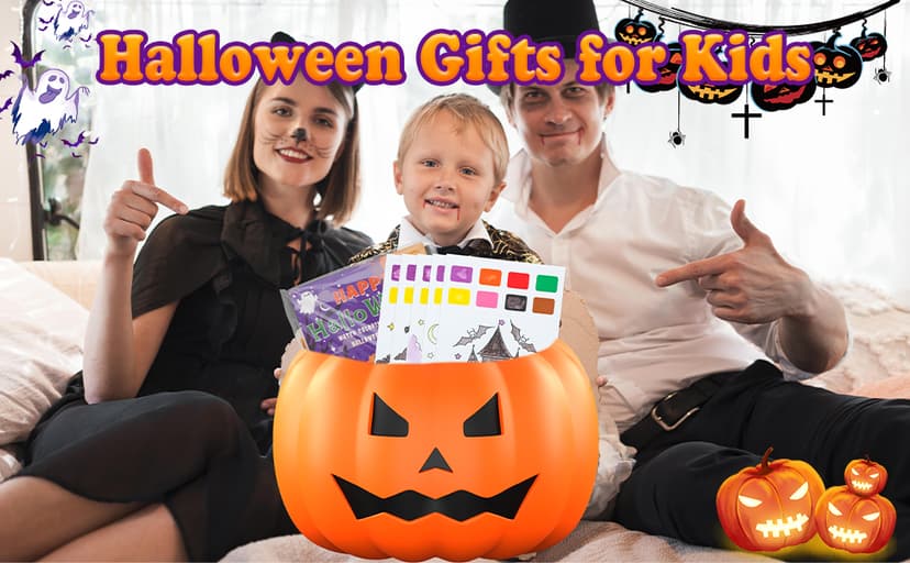 Yeolepor Halloween Crafts for Kids - Paint with Water Books and Stickers for Toddlers Mess Free Watercolor Painting Set Drawing Activities Treats Toy Halloween Gifts for Boy Girl Ages 4 5 6 7 8