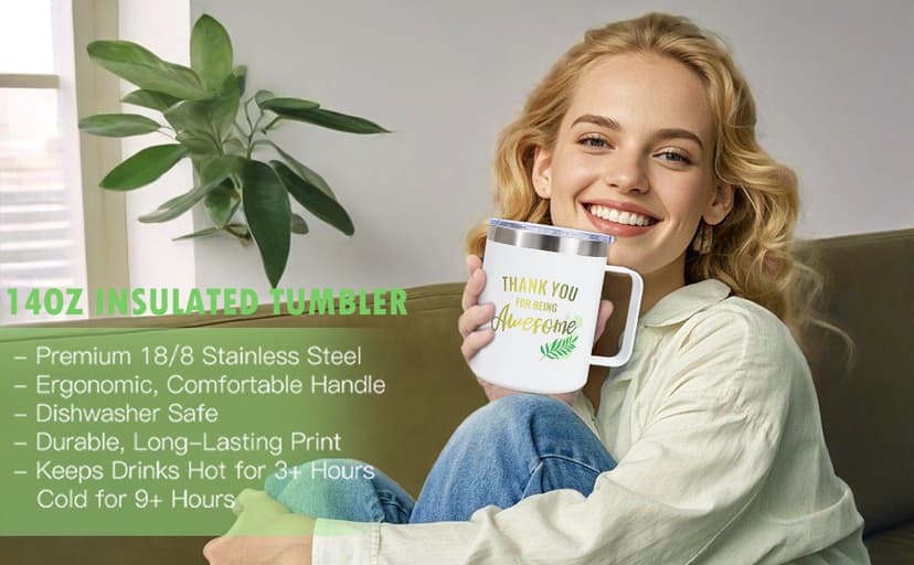 Thank You Gifts for Women, Employee Appreciation Gifts, 8PCS Thank You Gift Box Baskets for Coworkers Teacher Boss Secretary Nurse, Thank You for Being Awesome Farewell Spa Gratitude Box W/Tumbler