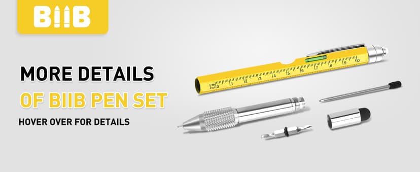 BIIB Stocking Stuffers for Men Adults, Gifts for Men 9 in 1 Multitool Pen, Mens Stocking Stuffers, Mens Christmas Gifts for Dad Him Husband, White Elephant Gifts for Adults, Cool Gadgets