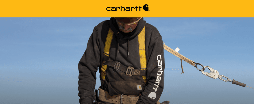 Carhartt Men's Midweight Signature Sleeve Logo Hooded Sweatshirt