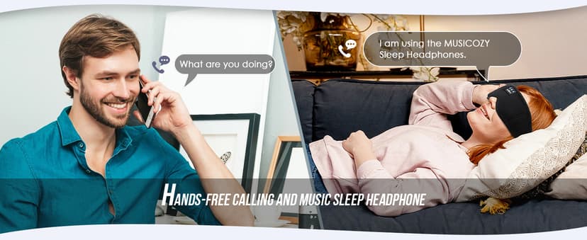 MUSICOZY Sleep Headphones, Bluetooth 5.4 Sleep Mask Headband Headphones Sleeping Eye Mask, Wireless Music Earbuds Earphones with HD Stereo Speakers for Side Sleepers, Cool Gadgets Unique Gift