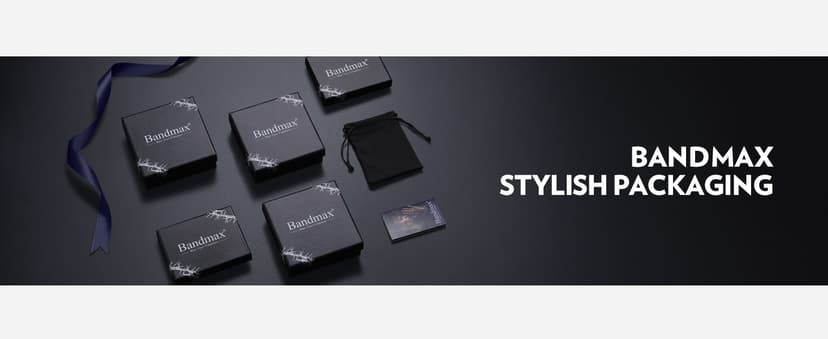 Bandmax Inifinity Love Knot Cuban Link Chain Bracelets for Men Stainless Steel/Black Mens Bracelet with Love Message Card Gift for Son Grandson Husband Father