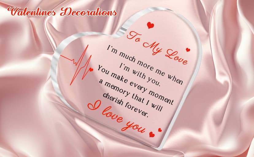 Gifts for Her/Him, Girlfriend Boyfriend Gifts - Engraved Acrylic Plaque 4 x 4 Inches, Anniversary Christmas Valentine's Day Birthday Gifts for Girlfriend Boyfriend Husband Wife