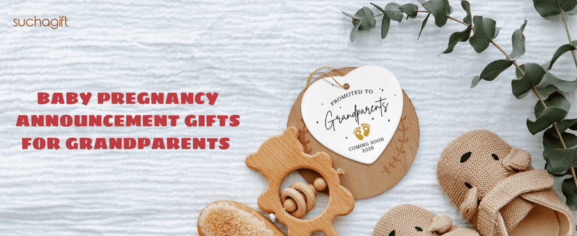 Grandparents Gifts - First Time Grandparents Gifts for Grandma, Grandpa - Baby Pregnancy Announcement Ornament for New Grandma - Grandpa to Be Ornaments 2026 - Ceramic Hanging Ornament