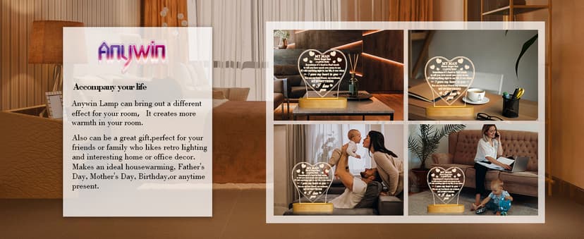 Gifts for Him, I Love U to My Husband's Gifts with Warm Light for Home Decor, Gifts for Birthday, Xmas,Holidays, A Thankyou Gifts for Him Husband Boyfriend My Man