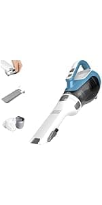 BLACK+DECKER dust buster Handheld Vacuum Cordless, Pet Hair Vacuum, Portable for Home and Car with Pet Brush, Rechargeable, Powerful Suction, Washable Bowl Filter,furbuster AdvancedClean (HHVK515JP07)