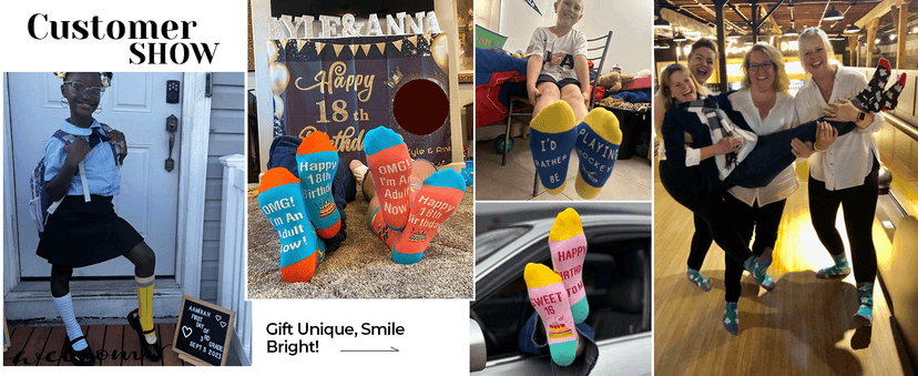 Zmart Men Women Funny Socks - Outdoorsman Gifts for Racing Golfing Hunting Lovers