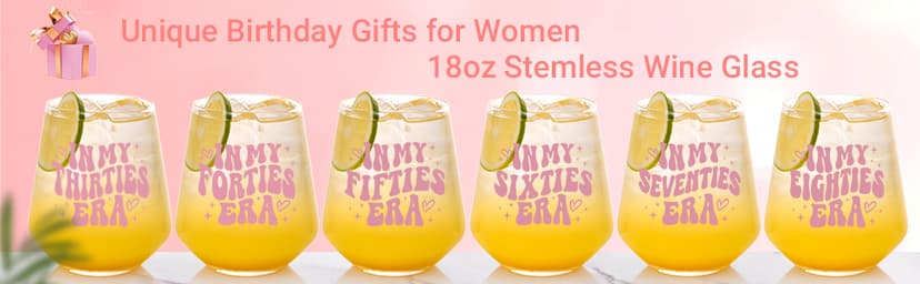 40th Birthday Gifts For Her - In My 40s Era Wine Glass, Best 40th Birthday Gifts For Women, 40 Years Old Gifts For Sister, Son, Daughter, Mom, Best Friend, Birthday Glass For Decorations, 18oz