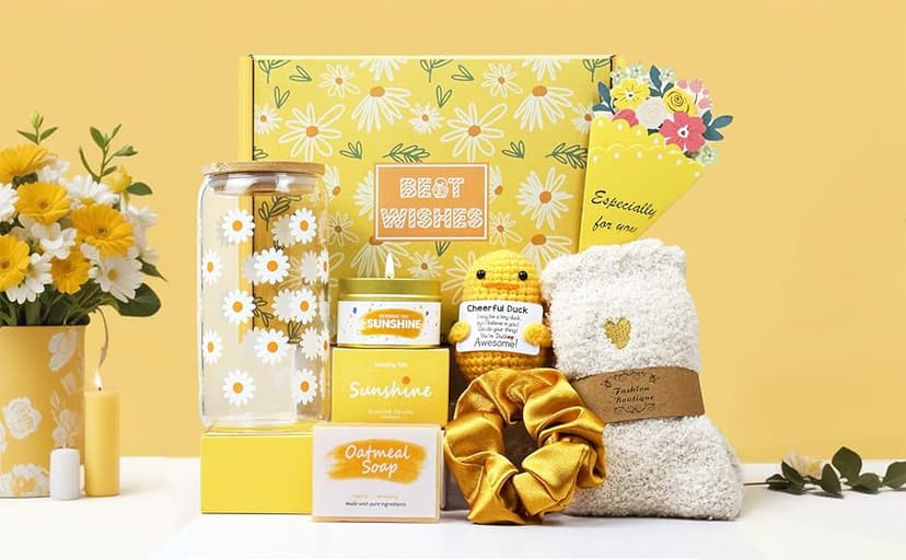 Gift Baskets for Women, Unique Birthday Gifts for Women, Best Friend Birthday Gift, Inspirational Gift Set Box, Christmas Gifts for Woman Her Teen Girl Sister Friendship- Brighten up Her Day!